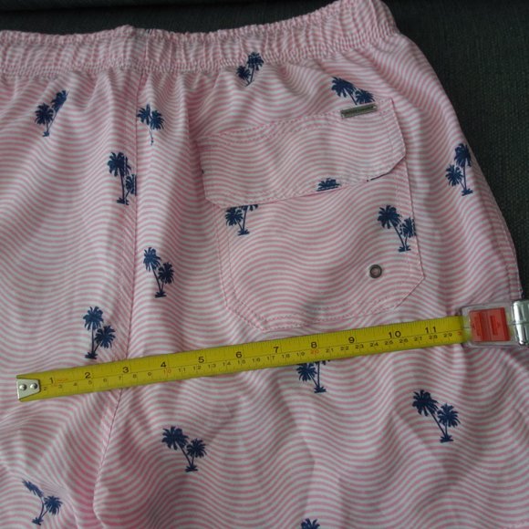 Vintage Summer Pink & White with Blue Palm Trees Size M Bathing Suit - Picture 10 of 15